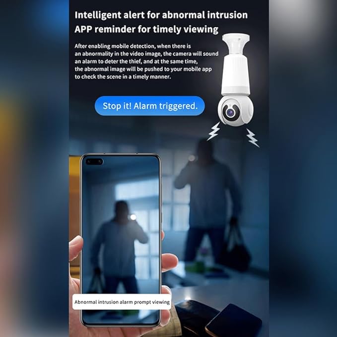 V380 Smart Bulb Camera – 360° WiFi Security Camera.