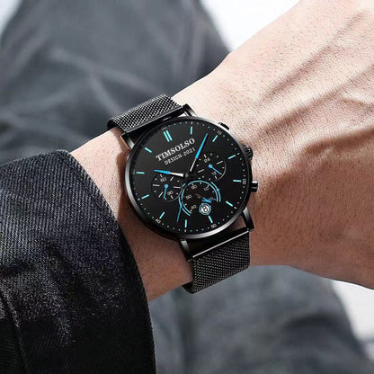 High-end Elegant Cool Ultra-thin Calendar Quartz Watch