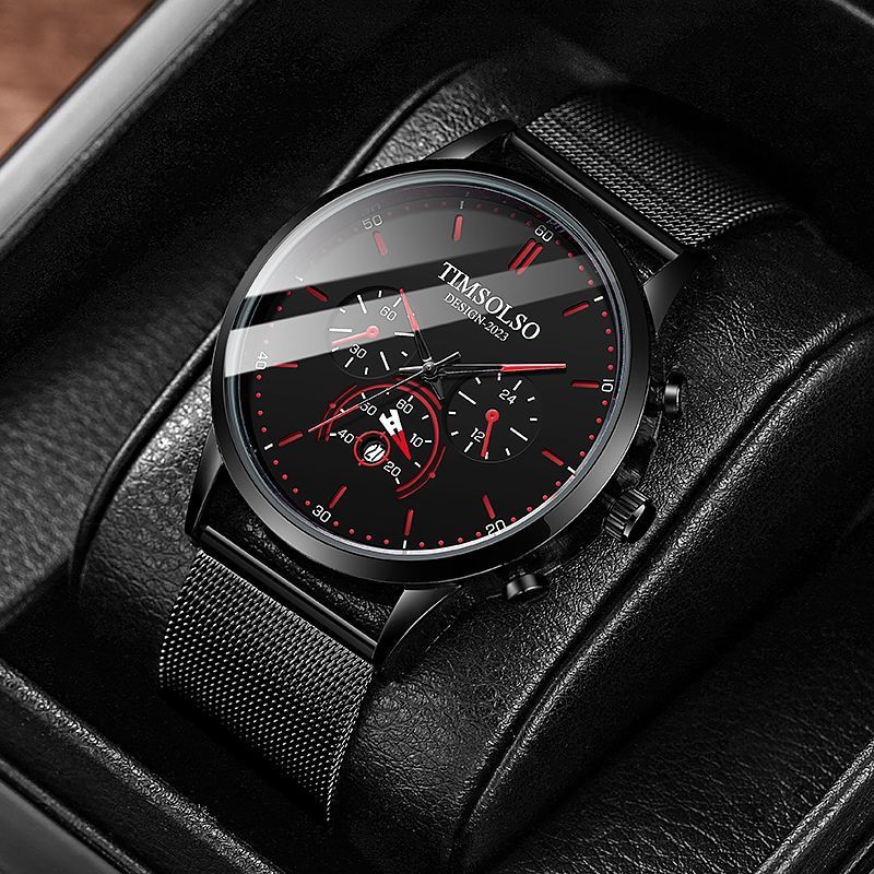 High-end Elegant Cool Ultra-thin Calendar Quartz Watch