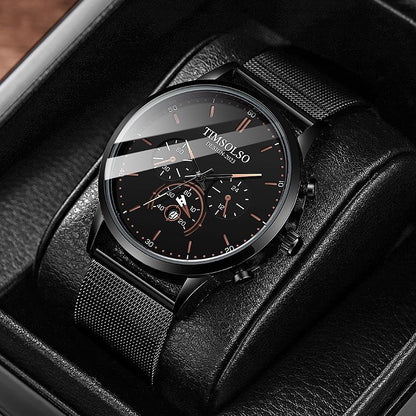 High-end Elegant Cool Ultra-thin Calendar Quartz Watch