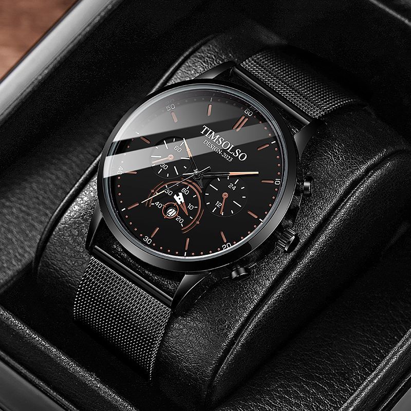 High-end Elegant Cool Ultra-thin Calendar Quartz Watch