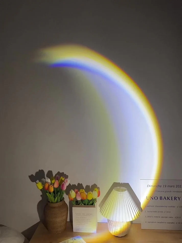 LED Rainbow Sunset Projector for Bedroom