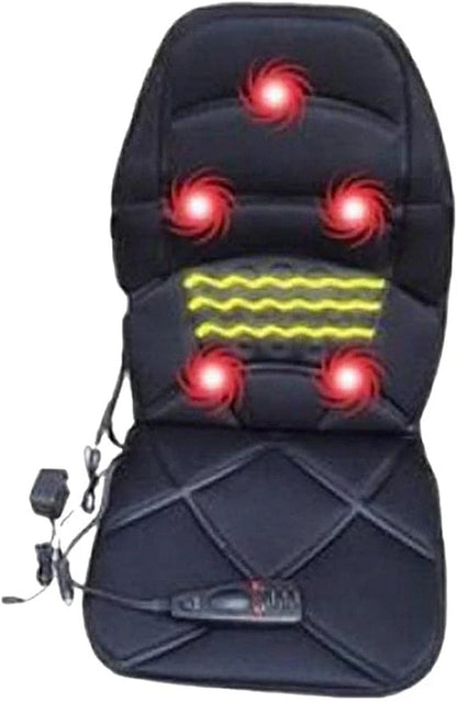 Electric Massage Seat Cushion with Heat | Back, Waist & Lumbar Pain Relief