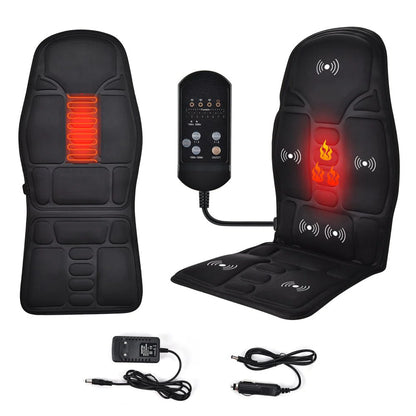 Electric Massage Seat Cushion with Heat | Back, Waist & Lumbar Pain Relief